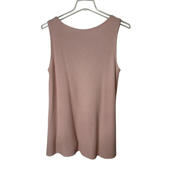 Chicos Zenergy 2-Piece Pink Waffle-Knit Cardigan & Tank Set Size 16/18 Resort - Picture 5 of 15